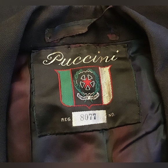 MEN’S VINTAGE GRANDPA OVERCOAT 1950’s BLACK LINED PUCCINI MOE SERCHUCK NYC - Picture 6 of 8